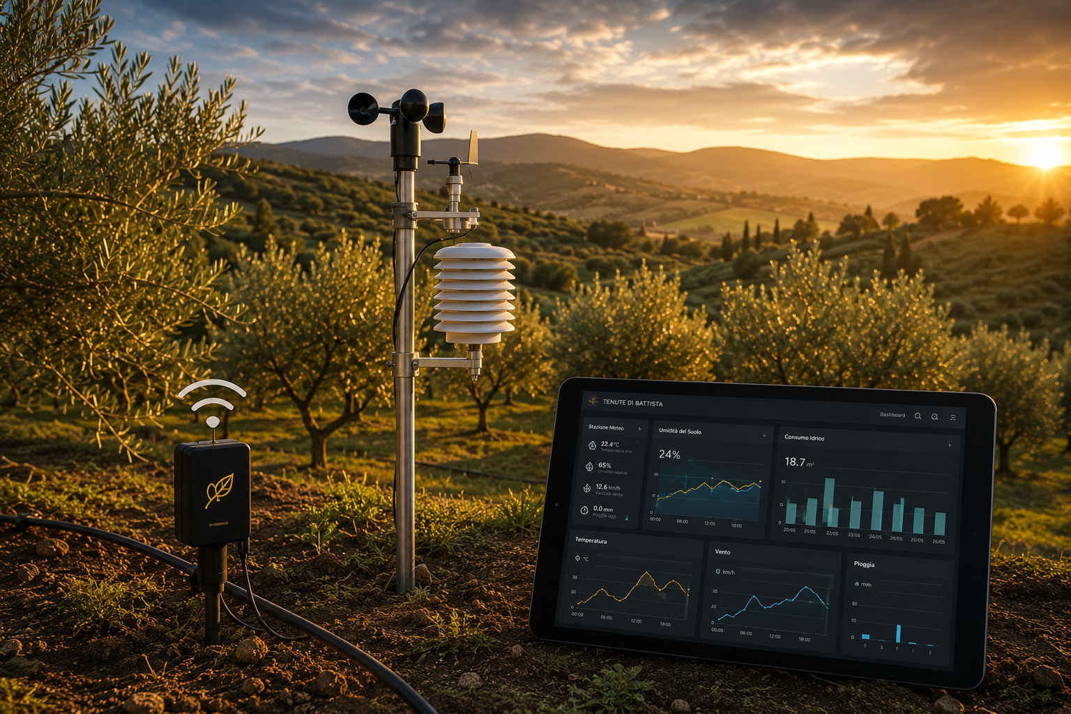 Sensoristica IoT applicata all'oliveto