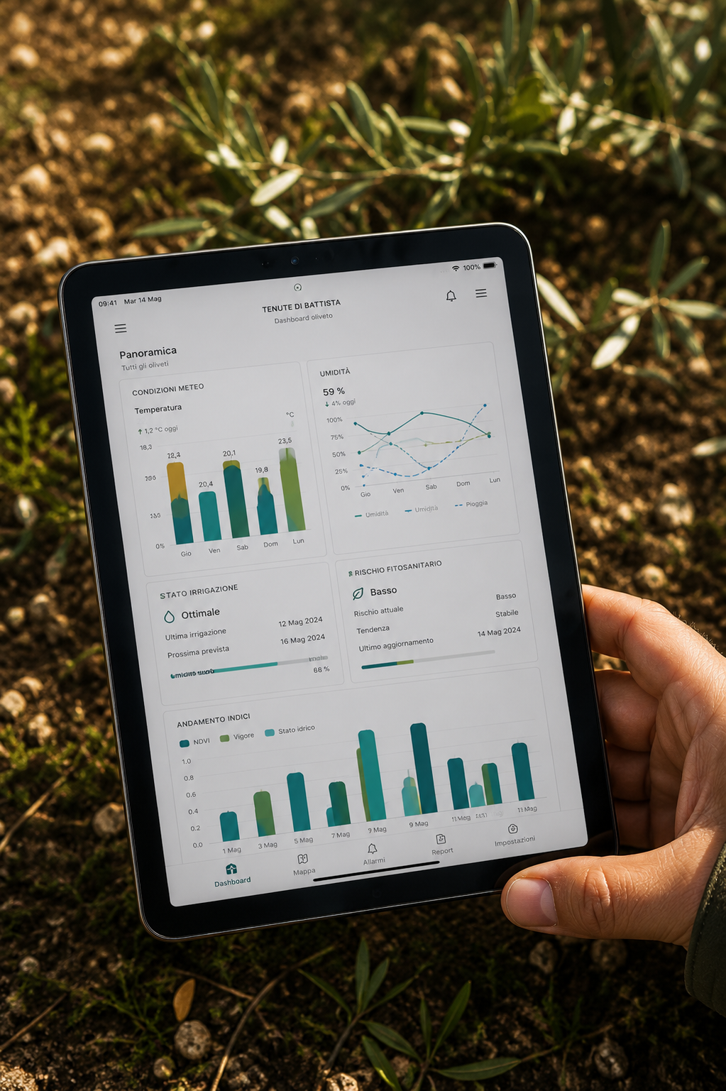 Monitoraggio agronomico su tablet
